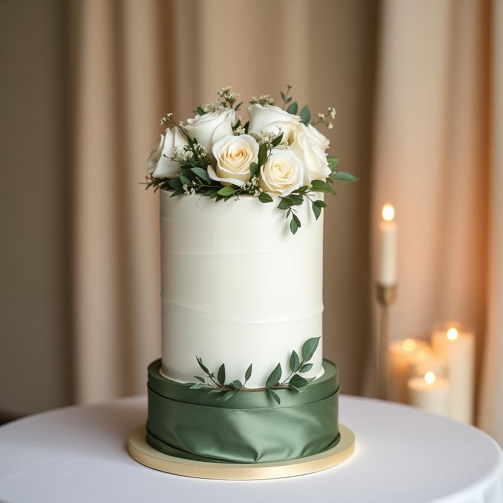 Tiered floral cake